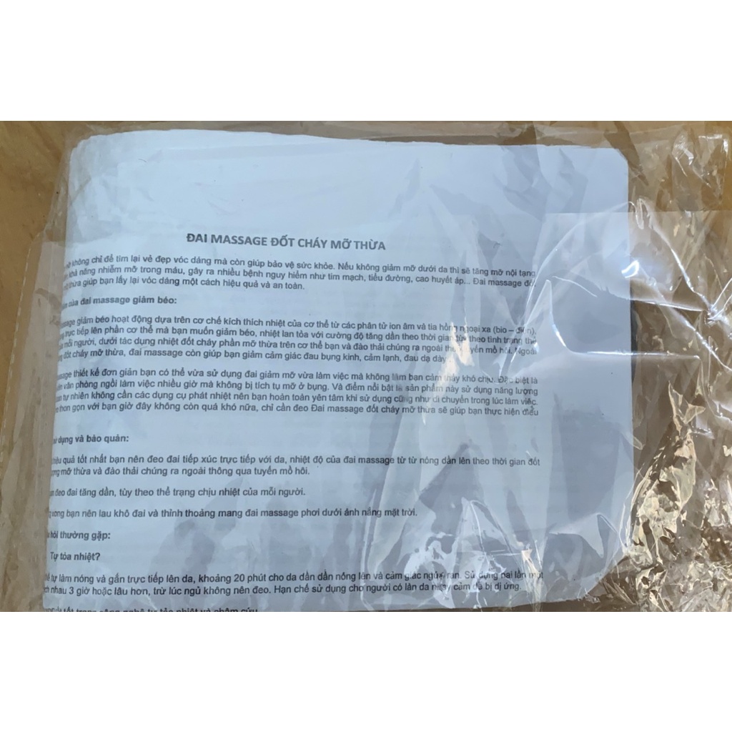 Đai Massage Giảm Béo Hot Belt.