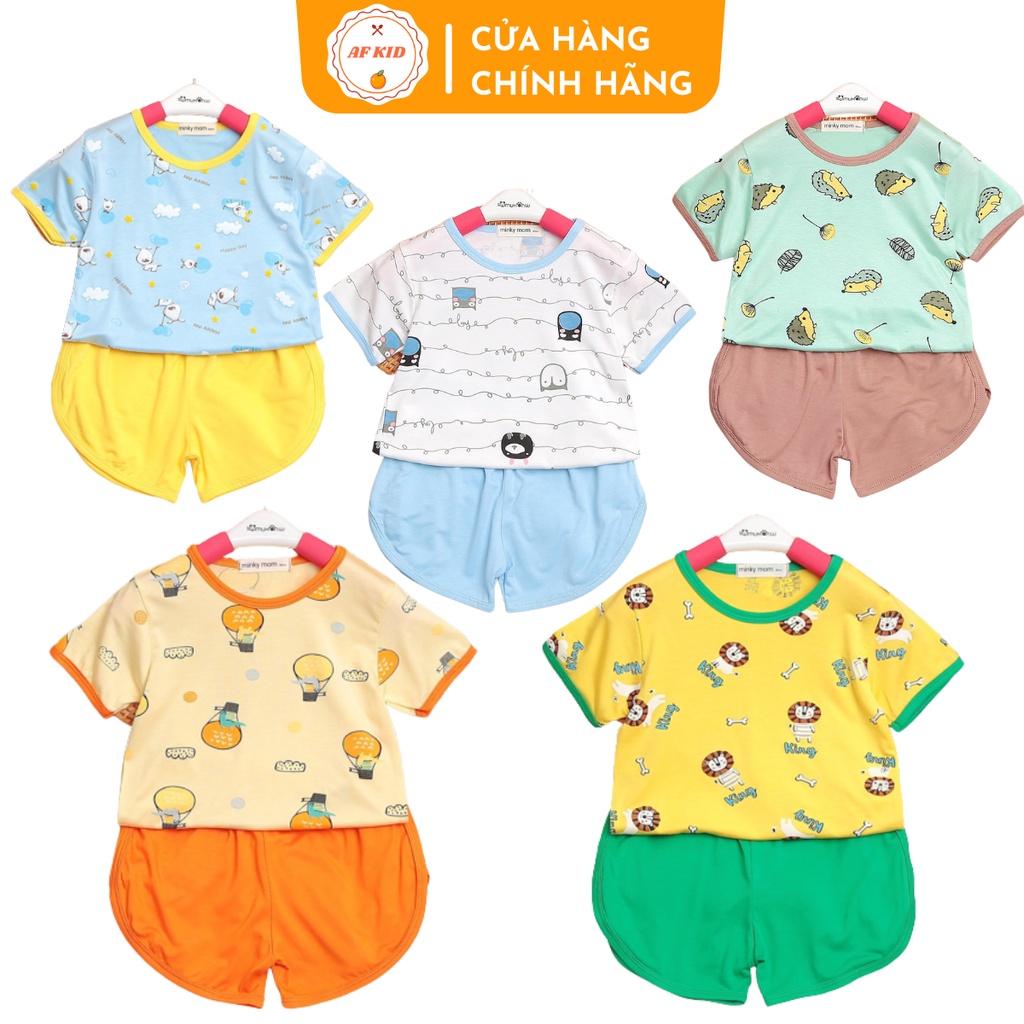 Bộ Quần Áo Trẻ Em Cộc Tay Minky Mom Họa Tiết Nhím Cho bé trai bé gái