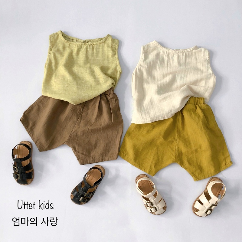 [Ảnh thật] ÁO ĐŨI LINEN HÀN QUỐC 1296 DÀNH CHO BÉ TRAI VÀ BÉ GÁI TỪ 1-5 TUỔI
