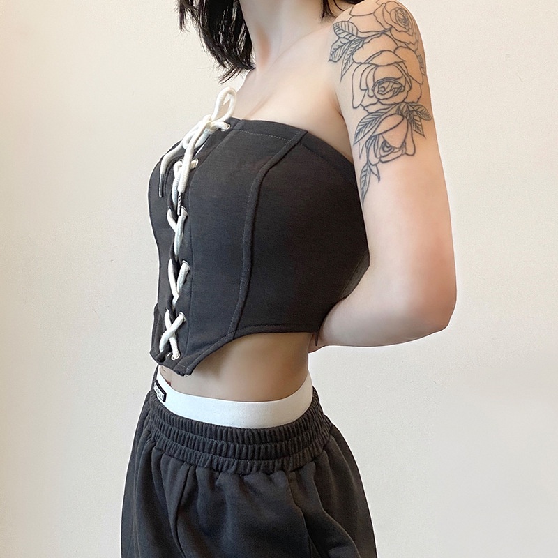 Áo ống WEANIA D0324 hở vai phối ren