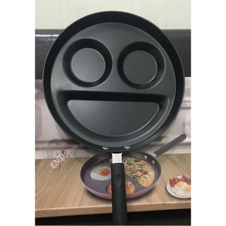 chảo 3 ngăn mặt cười