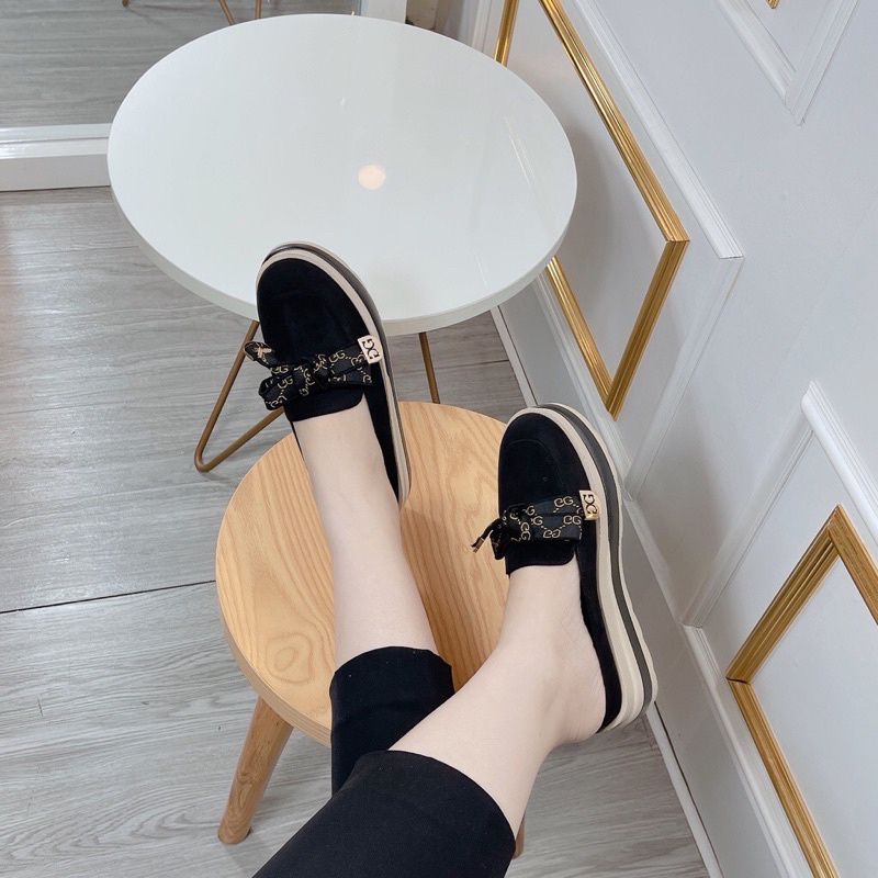 Giầy sục phối nơ đế bằng 6 p chất da cao cấp siêu hót !!!