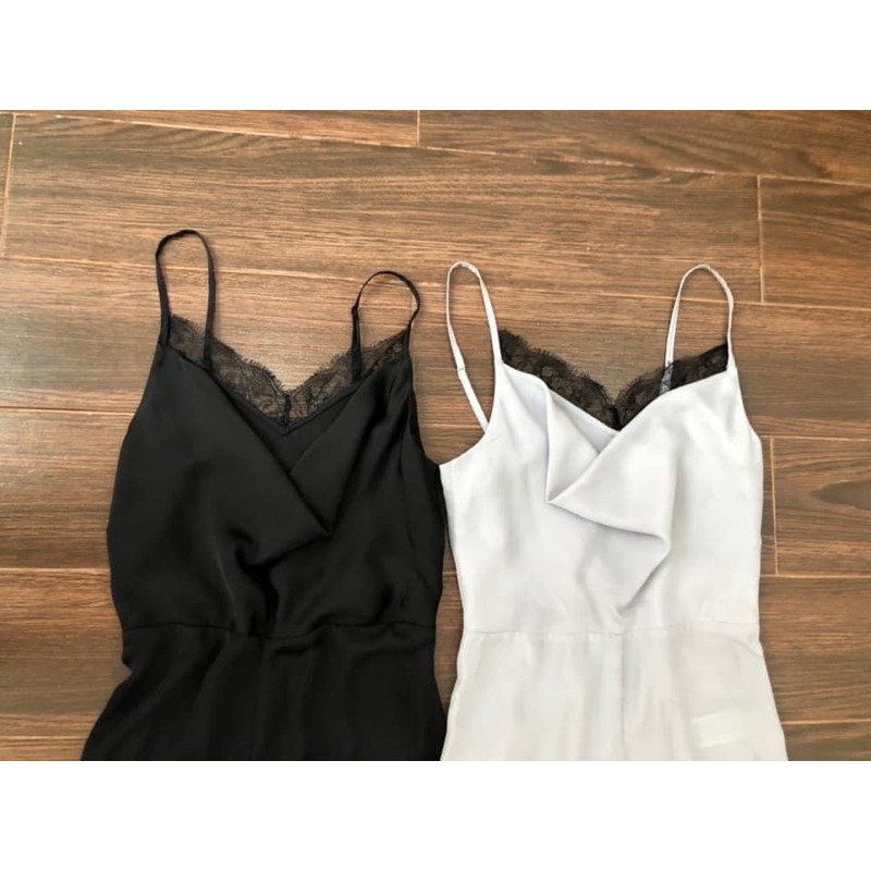 JUMPSUIT DÁNG ĐỨNG PHỐI REN SIÊU SANG