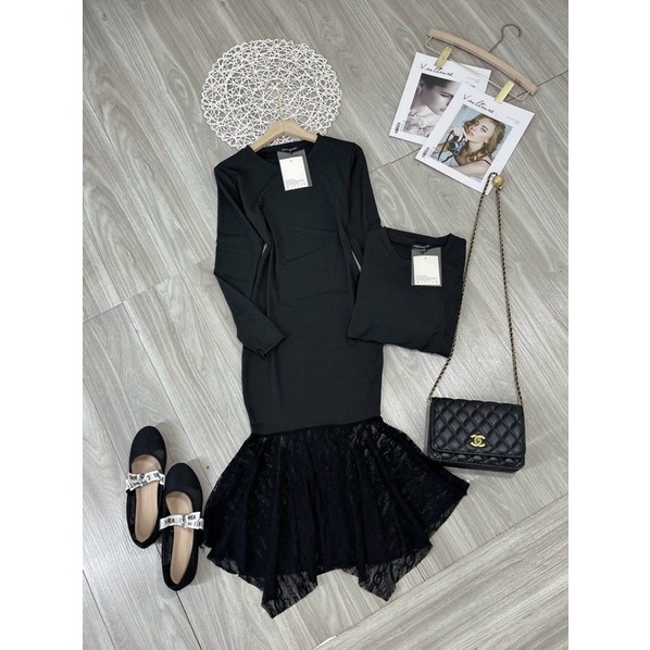 Đầm body len tăm hot trend phối ren cực xinh ktvyshop