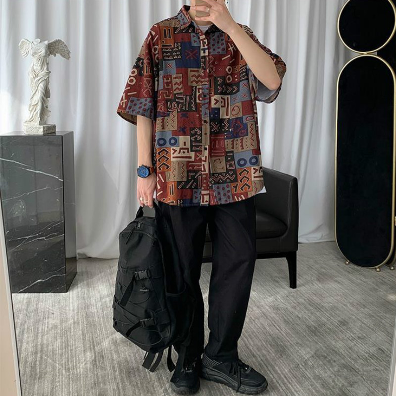 Áo Sơ Mi Ngắn Tay Cổ Bẻ Thời Trang Hàn Dành Cho Nam