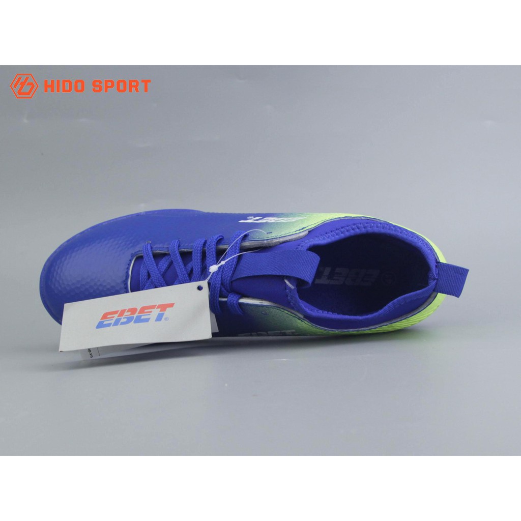 Giày đá bóng sân cỏ nhân tạo chính hãng EBET 205N màu XANH BÍCH ĐEN
