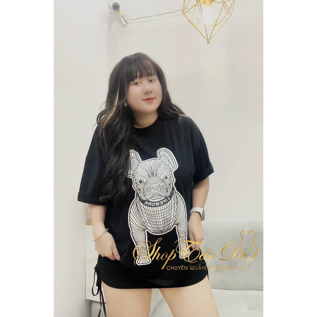 (TÁO ĐỎ BIGSIZE 55-90KG) ÁO THUN TAY LỠ, ÁO PHÔNG UNISEX NAM NỮ HỌA TIẾT CON CÚN SIÊU HOT ❤️❤️❤️