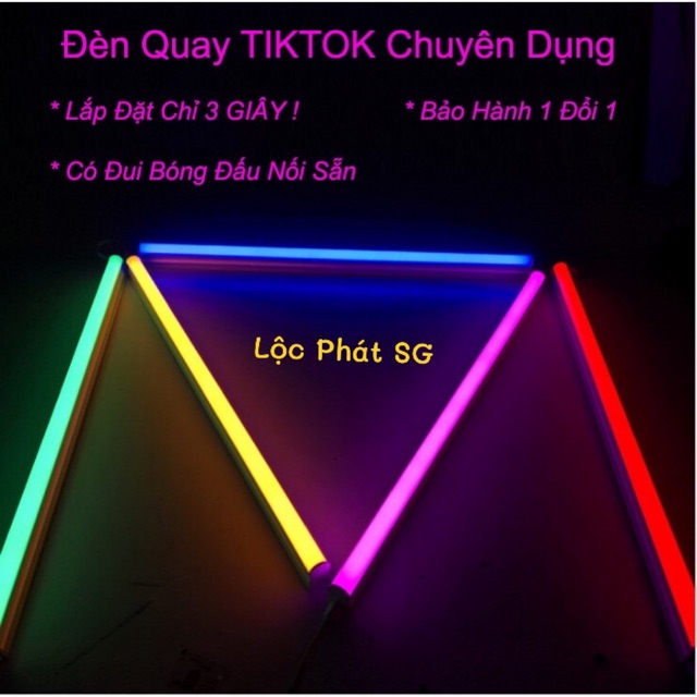 Đèn LED Tuýp chuyên dùng quay Tiktok (60cm, 30cm) - Đủ màu siêu sáng, loại tốt