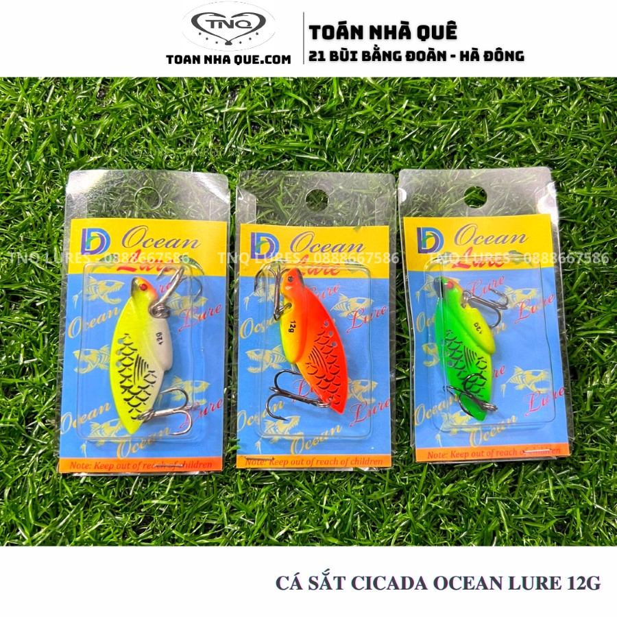 Mồi sắt CICADA OCEAN LURE 10g và 12g - TNQ LURE TOÁN NHÀ QUÊ