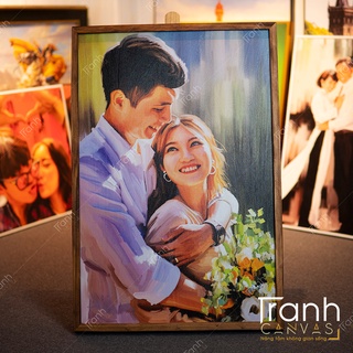 Tranh Canvas Chân Dung Tình Yêu Digital, Tranh Vẽ Gigital