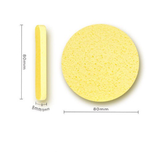 Bọt biển - Bông nở rửa mặt Chivey 12 miếng / Miếng mút rửa mặt bọt biển dạng nén (Gói 12 thanh) 88093