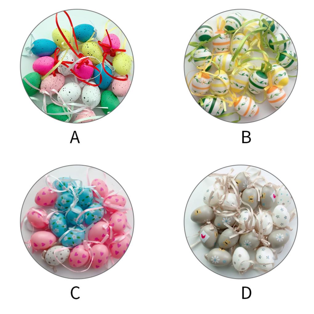 Set 18 Quả Trứng Phục Sinh Bằng Nhựa Dùng Để Trang Trí