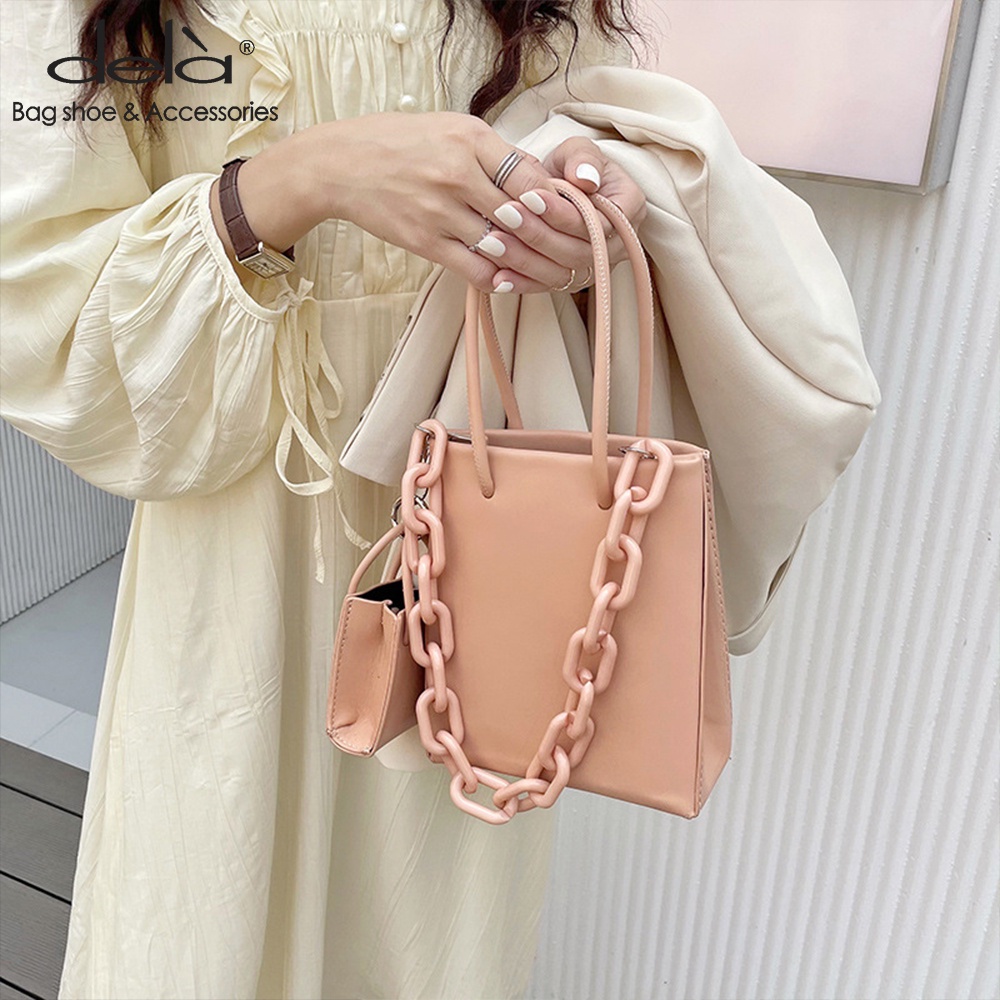 Dela Túi Đeo Vai Hình Vuông Cỡ Nhỏ 2022 Kiểu retro Thời Trang Mùa Xuân Cho Nữ