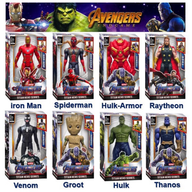 Mô Hình Avenger Siêu Đẹp Cao 30cm | IRON MAN, SPIDER MAN, CAPTAIN AMERICA, THOR, SUPER MAN, BATMAN, HULK, Black Panther