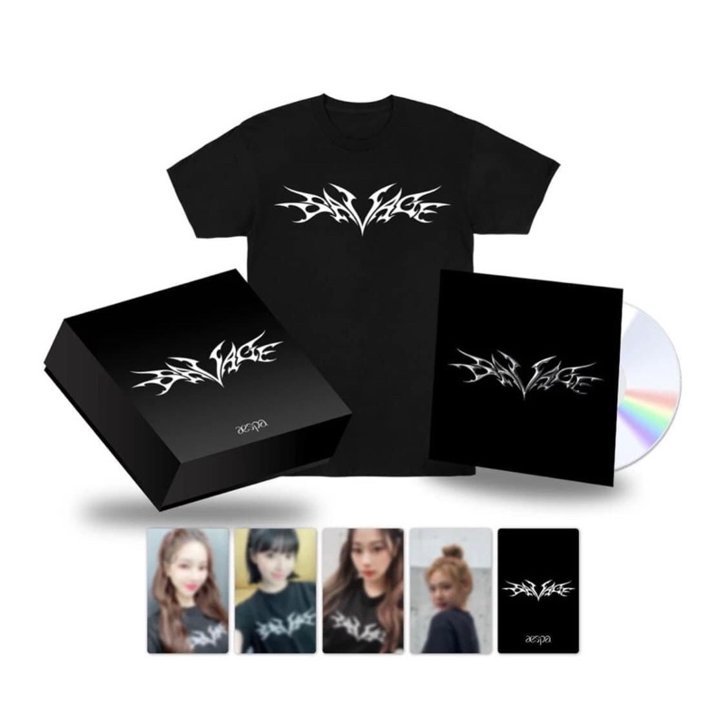 Bộ sản phẩm áo, case aespa Savage MD OFFICIAL