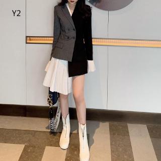 Áo khoác dài tay màu trơn kiểu dáng Hàn Quốc dành cho nữ