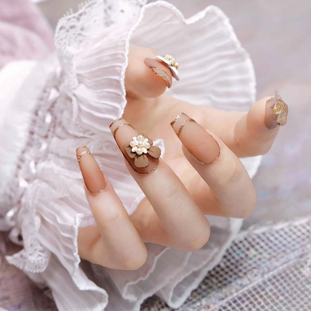 Phụ Kiện Trang Trí Móng Tay Hình Nơ Và Bông Tuyết Bằng Hợp Kim Lấp Lánh DIY