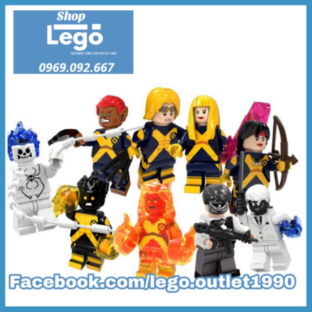 Xếp hình Cannonball
- Wolfsbane
- Magik
- Mirage - Magma - Mr Negative's - Ghost Spider Lego Minifigures POGO PG8219