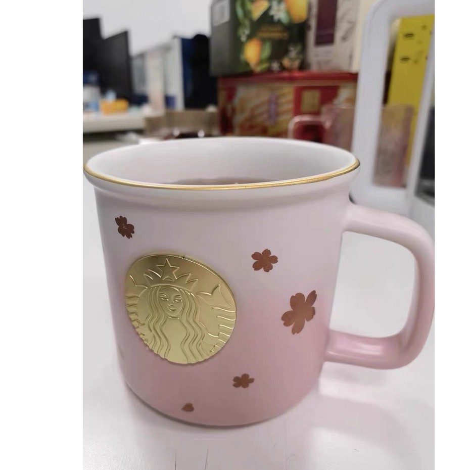 Cốc sứ STARBUCKS Sakura Hồng ombre Dung tích 355ml