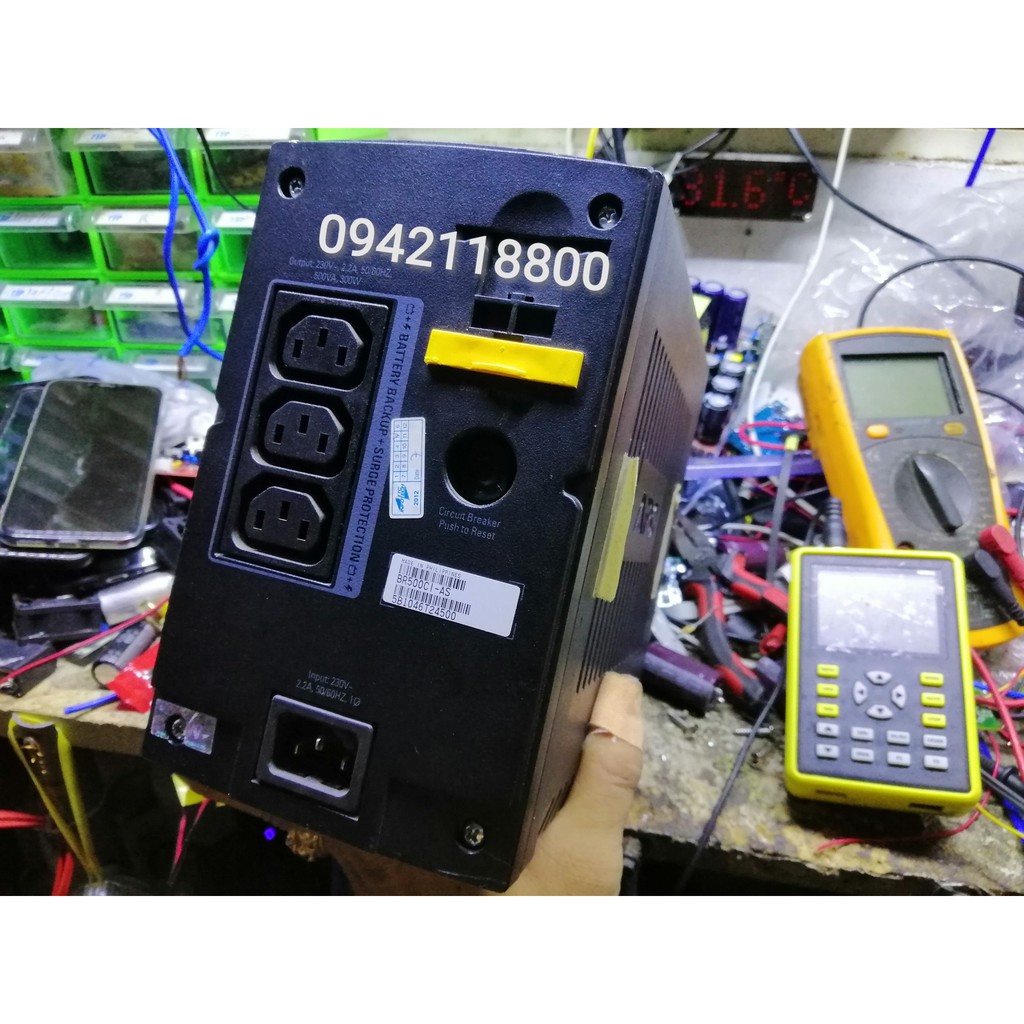 Bộ Lưu Điện UPS APC BR500CI-AS 500VA 300W - Like New - Chưa Ắc Quy - 500VA