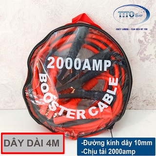 Bộ 2 dây câu bình ắc quy xe ô tô - dài 4m mỗi dây - chịu tải 2000AMP