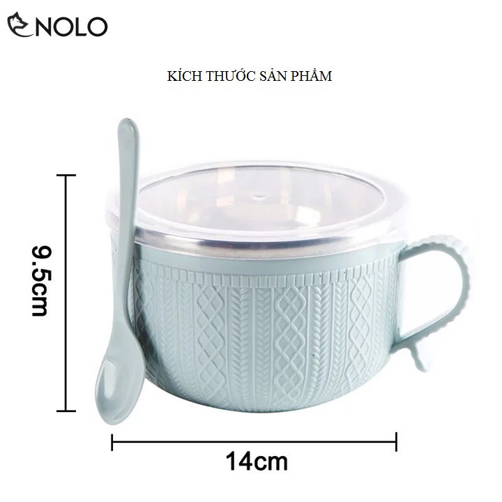 Bát Tô Ca Đựng Thức Ăn Có Nắp Đậy Kín Ruột Inox 2 Lớp Cách Nhiệt Tặng Kèm Muỗng Có Thể Sử Dụng Cho Lò Vi Sống