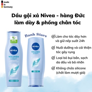 Dầu gội xả làm dày và phồng tóc Nivea - nội địa Đức
