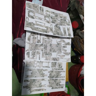 Skin Trang Trí Bảo Vệ Flycam Sjrc F11s 4K Pro Camo Xám - Full Body - Decal Cao Cấp - Dán 2 Pin