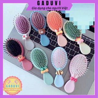 Lược Gỡ Rối Tóc GADUVI, Lược Chải Tóc Tặng Kèm Dây Buộc Tóc Cute