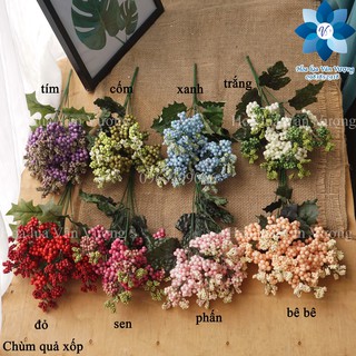Hoa Giả 🌺FREESHIP🌺 Chùm Quả Xốp Điểm