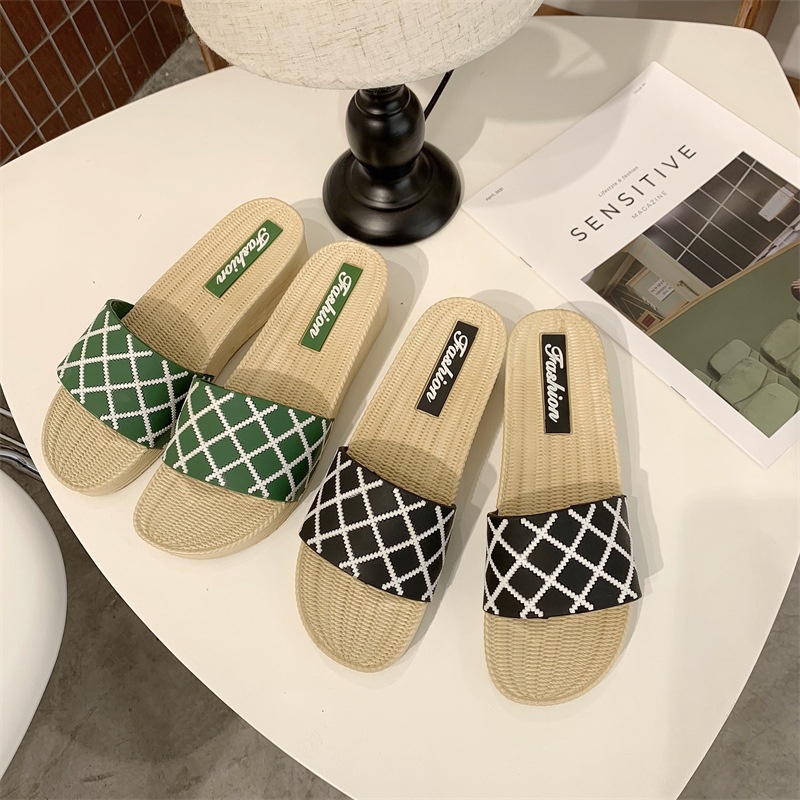 IELGY Dép quai ngang  đế dày chống trượt thời trang đi biển cho nữ