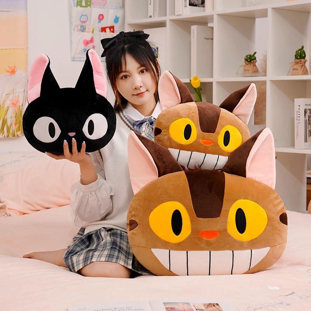Thú Nhồi Bông Hình Mèo Đen / Totoro Đáng Yêu Trang Trí Nhà Cửa
