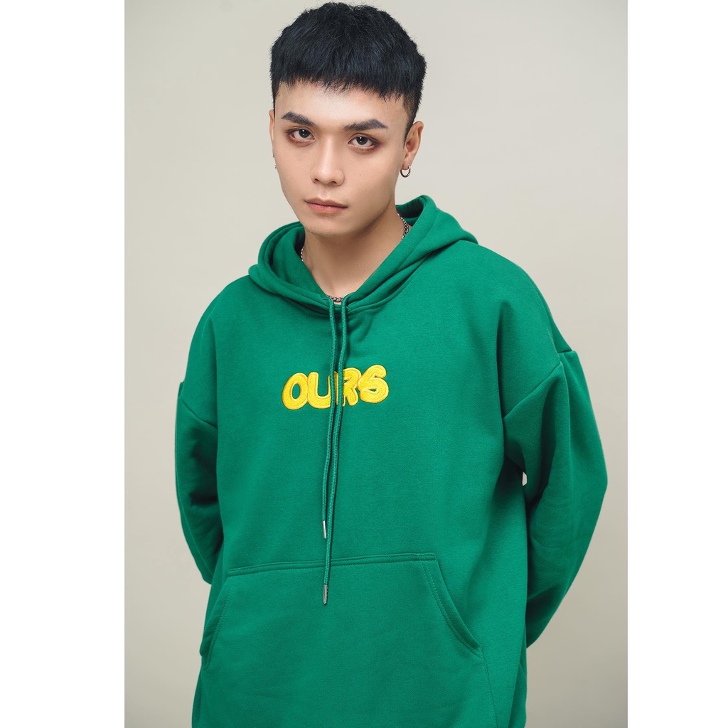 Set quần áo AntiCovid Ours Hoodie màu xanh