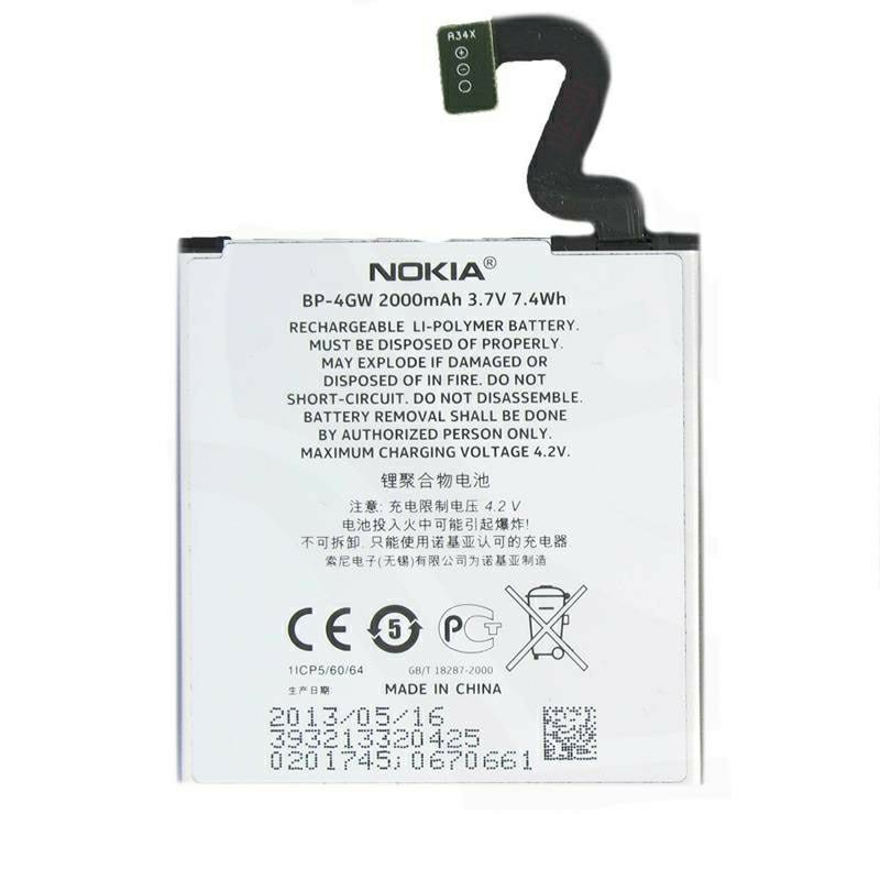 PIN NOKIA BP-4GW ORIGINAL BATTERY,NOKIA LUMIA 920 xịn bảo hành 6 tháng.