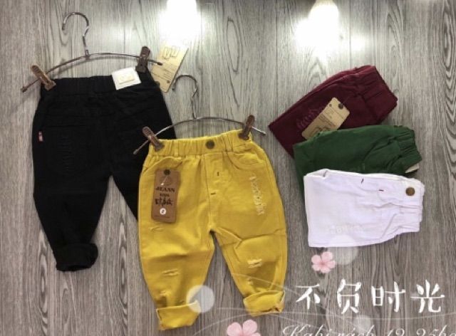 QUẦN KAKI TRẮNG, ĐEN CHO BÉ SIZE ĐẠI