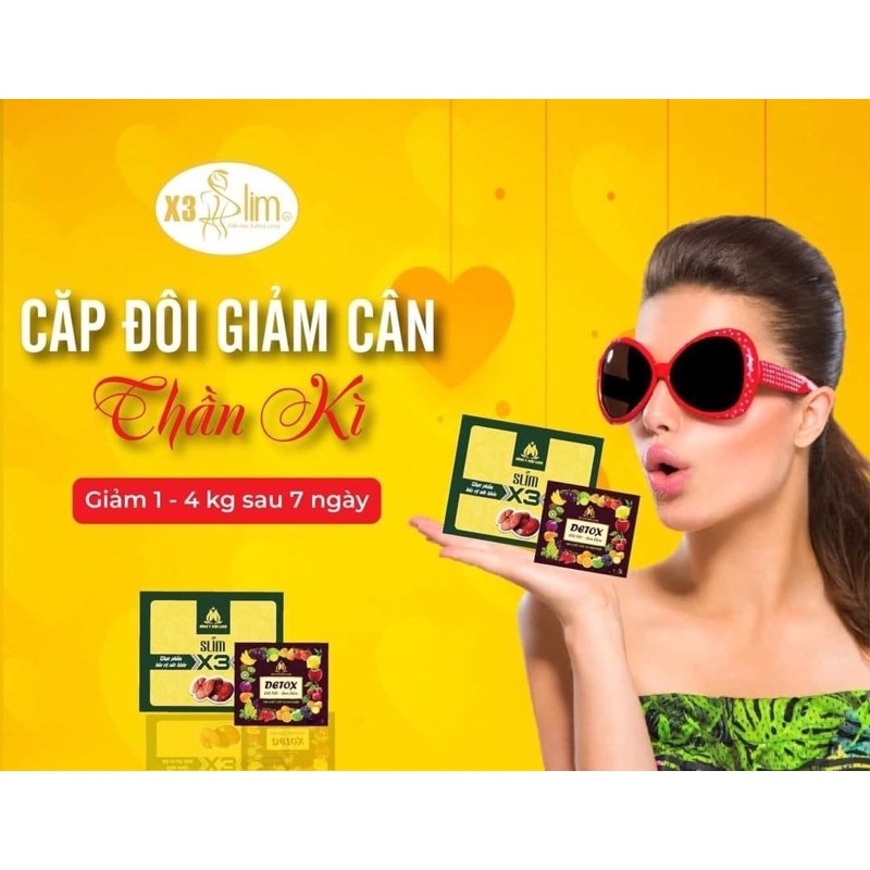 Giảm Cân Slim X3 Đông Y Mộc Linh Chính Hãng Tặng 15v Detox Giảm Cân Giảm Mỡ Bụng sau sinh