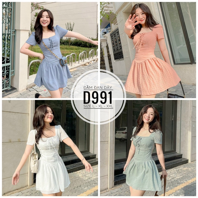 Bigsize Đầm đan dây D991