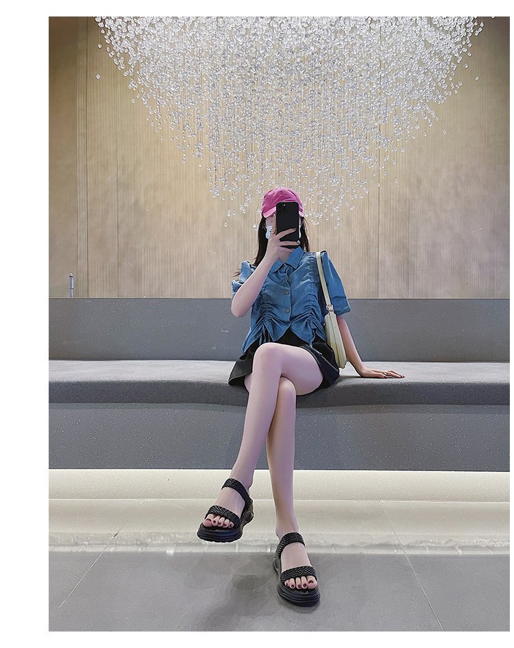 Fashionable Round Head Double Strap Sandals for Women