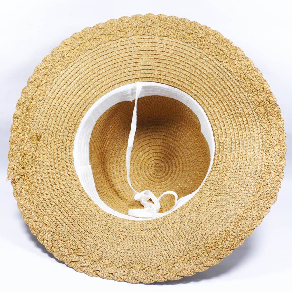 Mũ cói NƠ TO vành rộng 9cm, vòng đầu 57 cm - chất liệu vải cói đẹp thích hợp cho chị em phụ nữ