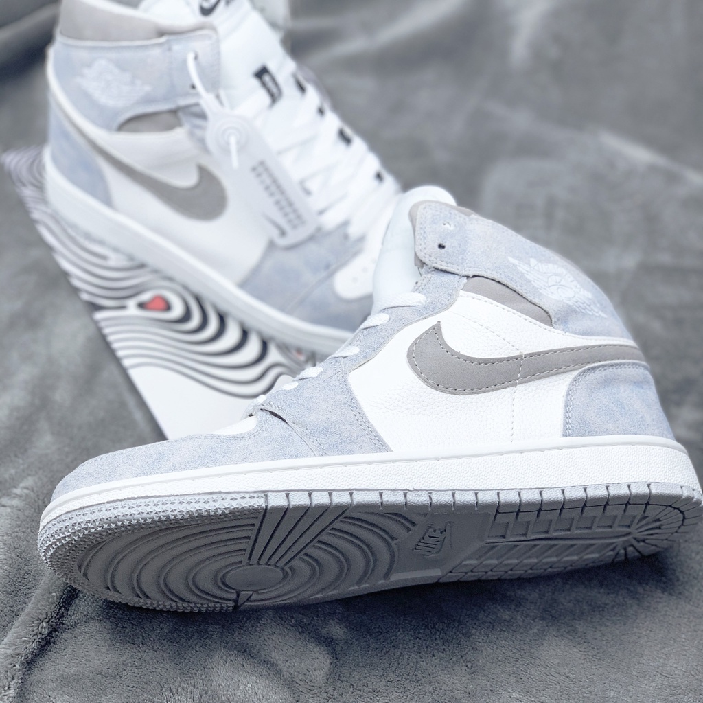 Giày JorDan 1 Cổ Cao HYPER ROYAL Nam Nữ, Giày Sneaker JorDan 1 High xanh loang Đá