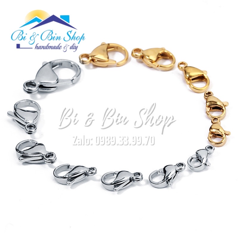 10 Móc Khoá Càng Cua Cao Cấp Không Gỉ làm Trang Sức Handmade