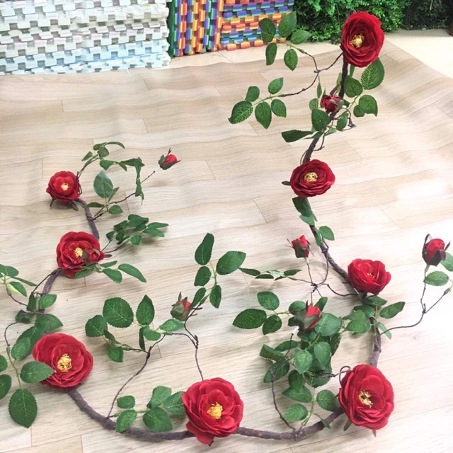Dây hoa hồng trà cổ điển cao cấp loại đẹp nhiều bông