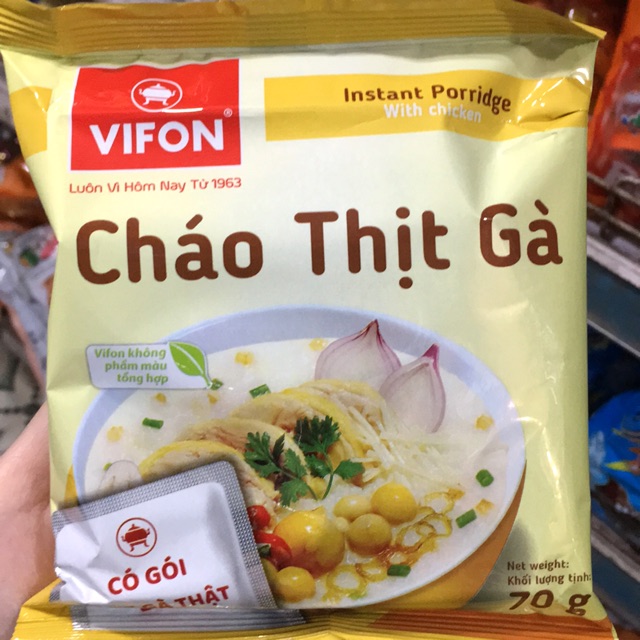 Cháo Thịt Vifon Có Gói Thịt Thật 70g