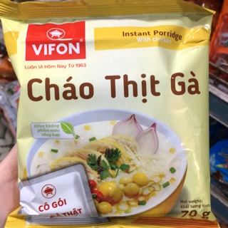 Set 2 Gói Cháo Thịt Vifon Có Gói Thịt Thật 70g