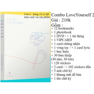 Combo BTS LoveYourself 210k [Hàng order] (lướt qua phải xem thêm ảnh thật)