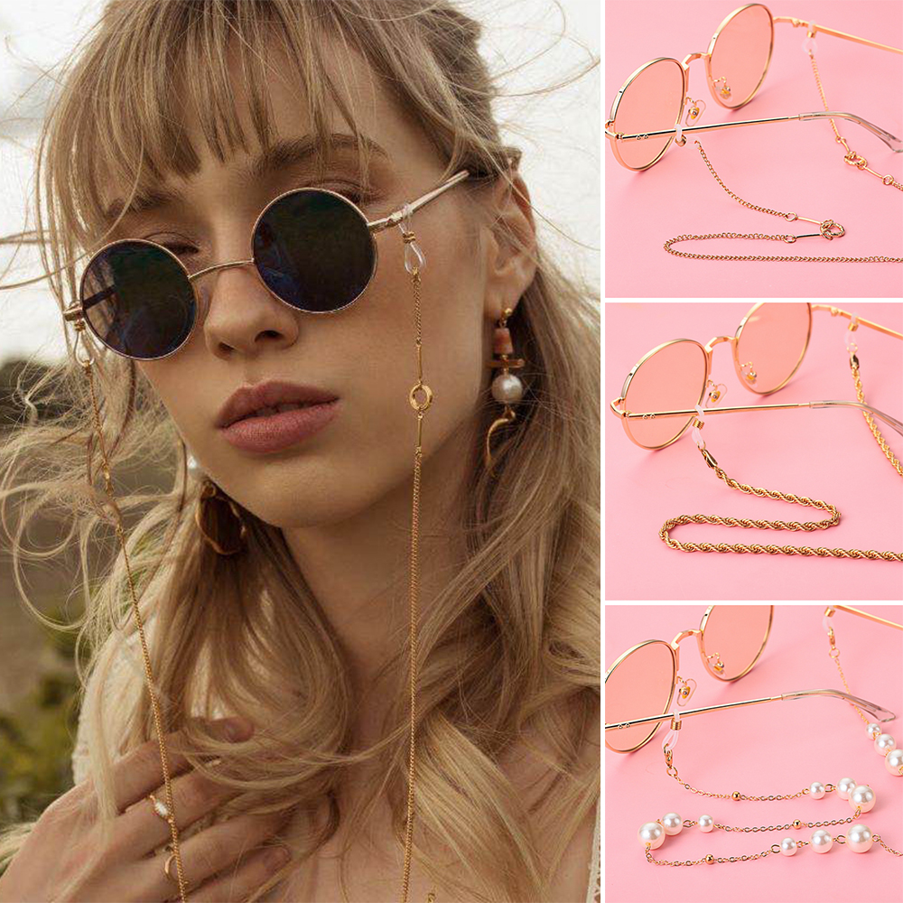 Dây Đeo Mắt Kính Chống Thất Lạc Đính Ngọc Trai Dành Cho Nam Và Nữ