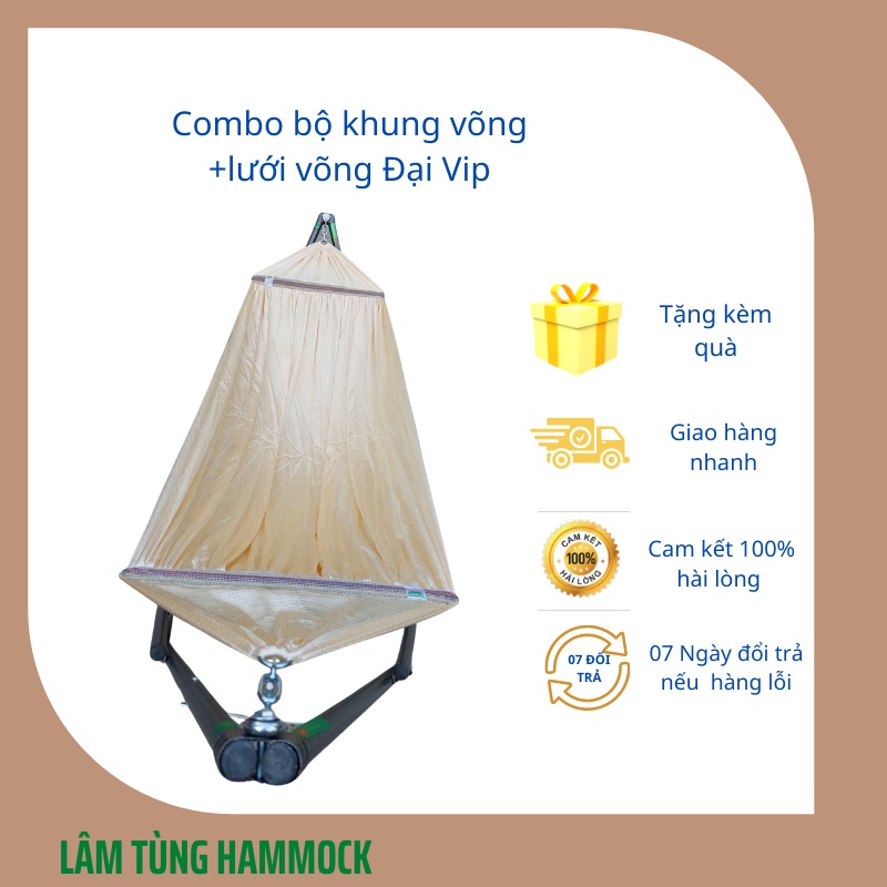 [Nhập Mã TRUCCN30 giảm 30k] Combo Khung sơn tĩnh điện  màu đen ống  32 + Lưới võng đại vip xuất khẩu cán thép 60cm