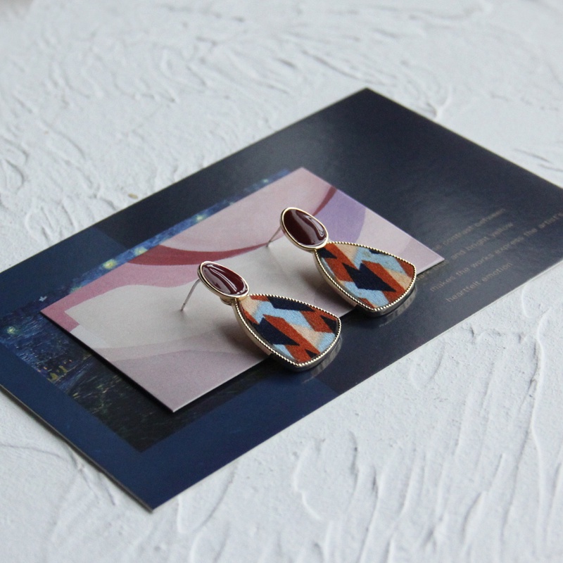 Bông Tai Mạ Bạc 925 Họa Tiết Da Báo Phong Cách Hàn Quốc Dễ Phối Đồ