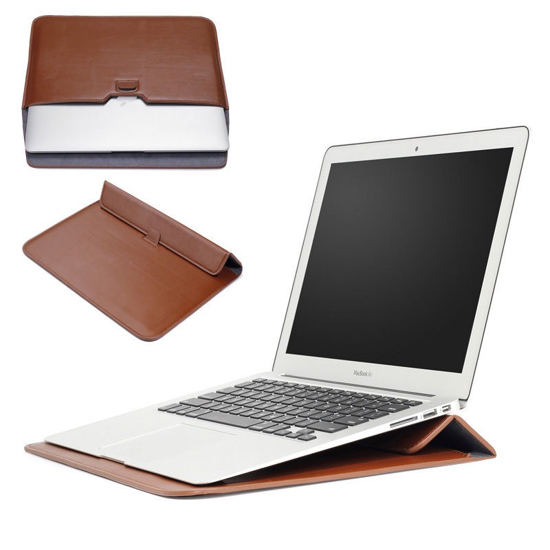 Ốp da PU mỏng bảo vệ có thể làm đế cho Macbook | BigBuy360 - bigbuy360.vn
