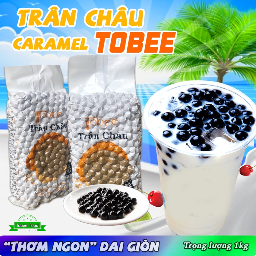 Trân Châu Caramel Đường Đen Tobee 1kg- Để được 12 tiếng - Nấu Trà Sữa Sữa Tươi Trân Châu Đường Đen